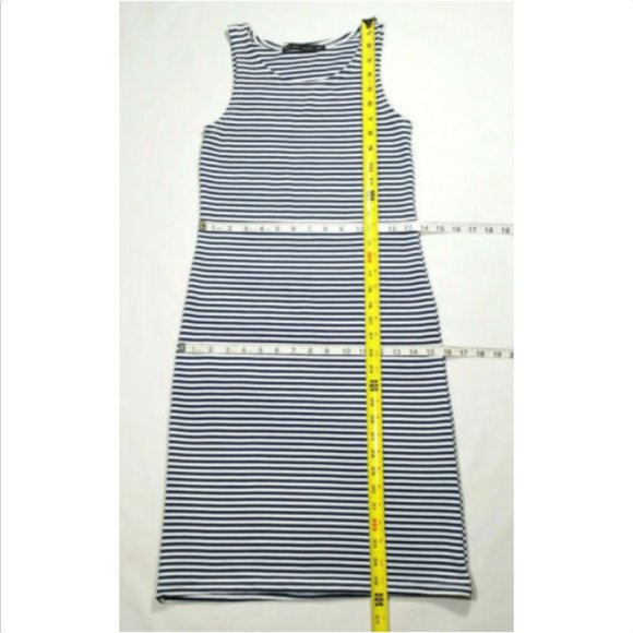 ZARA Striped Textured Bodycon Tank Dress 2537E1M - Picture 6 of 8